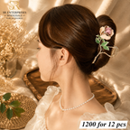 Beautifully crafted Luxury Rose Flower Hair Claw Clip.1200